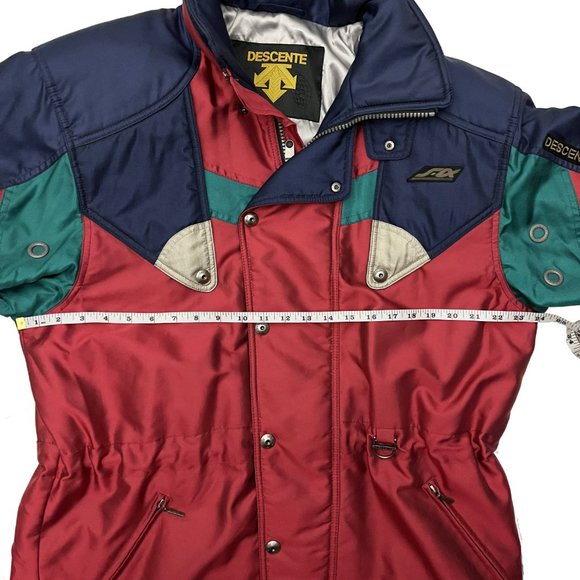 Descente Vintage Ski Winter Red Blue Green Retro Snowboard Jacket - Picture 9 of 17